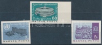 1966 Évfordulók - események (IV.) 3 klf vágott bélyeg (3.800)