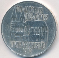Ausztria 1979. 100Sch Ag '700 éves a Wiener Neustadt-i dóm' T:2 
Austria 1979. 100 Schilling Ag '700th Anniversary - Cathedral of Wiener Neustadt' C:XF