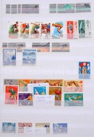 Sport gyűjtemény maradvány sok teljes, postatiszta sorral, néhány blokkal 24 lapos A4-es LINDNER berakóban