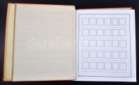 215 db 30 férőhelyes használatlan nyomtatott albumlap klasszikus bélyegek, esetleg bélyegzésgyűjtemény részére, minden bélyeghely feliratozható, KABE rugós borítóban