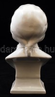 Herendi Mozart mellszobor, fehér mázas, jelzett, hibátlan, m:20 cm