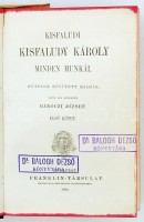 Kisfaludi Kisfaludy Károly minden munkái. I-VI. kötet. Budapest, 1893, Franklin. Kiadói, aranyozott, domdornyomott félbőr kötésben, színezett lapszélek. A gerinc ill. a sarkok kissé viseltesek, egyébként jó állapotúak.