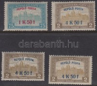 1918 Repülő posta sor + 2 db 4K50f (30.000)