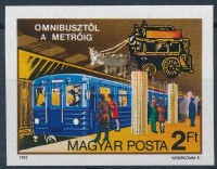1982 Omnibusztól a metróig vágott bélyeg (3.000)
