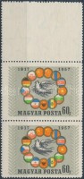 1957 NOSZF 60f pár felül üres mezővel (12.000)