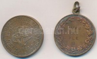 1936. Tata J. 1936. P.L.E. III. hely' Br lövész díjérem füllel. Szign.: ARKANZAS BPEST (30mm) + DN 'Az Óbudai Tornaegylet Versenydíja - Erő Épség Egyetértés 1872' Br díjérem. Szign.:FE (30mm) T:2