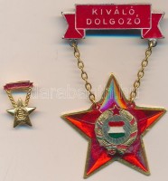 ~1960-1970. 'Kiváló Dolgozó' kitüntetés miniatűrrel dísztokban T:2