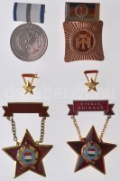 ~1960-1970. 'Kiváló dolgozó' kitüntetés, miniatűrrel (2x) egyik igazolvánnyal + 2db NDK kitüntetés T:1-,2