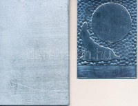 1981. 'BHG Alkotmánykupa - Budapest' sakk témájú fém emlékplakett (66x100mm) + 1982. 'Bp. Csb. I. oszt.' sakk díjérem tokban (55x75mm) T:2,1-