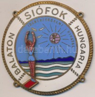 DN 'Balaton - Siófok - Hungaria - Idegenforgalmi Hivatal' zománcozott Br jelvény (52mm) T:2