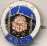 DN 'Pécs' zománcozott fém jelvény T:2