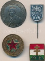 4db klf jelvény és kitűző, közte 'Éljen a Köztársaság 1918.', 'Van Hazánk, van mit megvédenünk 1956. Április 4.' T:2,2- ragasztásnyom
