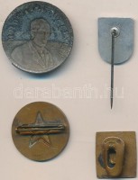 4db klf jelvény és kitűző, közte 'Éljen a Köztársaság 1918.', 'Van Hazánk, van mit megvédenünk 1956. Április 4.' T:2,2- ragasztásnyom