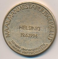 Finnország 1994. 'Agárverseny Világbajnokság Helsinki 1994 / Helsinki 1994. 6. 19. Finn Agárszövetség' aranyozott fém díjérem (55mm) T:2,2- kis ph.
Finland 1994. 'Sighthound Racing World Championship Helsinki 1994 / Helsinki 19. 6.