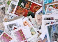 1990 utáni áztatnivaló képes bélyegek és blokkok zacskóban