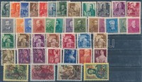 1932-1945 43 db bélyeg stecklapon