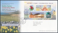 Wales 2009 Nemzeti ünnep blokk Mi 2 FDC-n