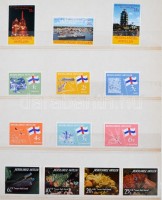 1964-1968 közötti bélyegek a Holland Antillák postájának az 1969-es tokioi UPU kongresszusra készített ajándék berakójában