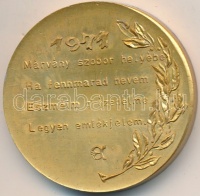 Peternák Gusztáv (1928-) 1971. 'Eötvös József 1813-1871' aranyozott Al emlékérem (45,5mm) T:2