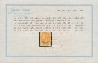 Olasz posta külföldön / Italian post abroad 1874 Mi 4 Certificate: Carraro