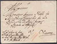 1787 Portós levél / cover with postage due Eisenstadt - Vienne