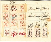 1929 Uruguayi Magyar Munkás Egyesület igazolvány tagsági bélyegekkel / Uruguay Hungarian Worker Association Id with membership stamps
