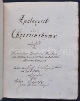 1808 Balassa János (1784-?) alsóbüki (1808-1812) majd sárszentlőrinci (1812-?) evangélikus lelkész wittenbergi kéziratos német nyelvű egyetemi jegyzete az 1807-1808-as tanévből, Heinrich Leonhard Hubner (1780-1853) evangélikus