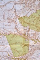 1917 Radautz és környéke a 40. repülőszázad megfigyelései alapján készített térkép a 19. honvéd gyalogezred bélyegzőjével / 1917 Radautz and area map made by the Hungarian air force 60x80 cm