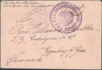 1915 Levél haditengerészeti postával / Navy mail cover letter 'S.M.S. CUSTOZA'