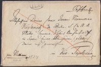 1824 Félportós levél / cover with half postage due 'PEST' - Kis-Tapolcsán