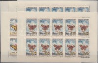 1961 Lepkék kisívsor / minisheet set Mi 1301-1309 (Mi EUR 250.-)