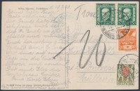 1929 Képeslap Svájcba, portózva / Cover to Switzerland, with postage due