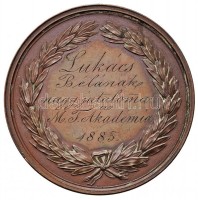 Josef Daniel Boehm (1794-1865) 1855. 'Borúra Derű', 'Lukács Bélának nagy jutalommal a Magyar Tudományos Akadémia 1885.' gravírozással, Br érem (45,5mm) T:1-,2
Hungary 1855. 'After a storm comes a calm' with 'From the Hungarian