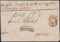 1873 Mi 21a számla darabon / on invoice piece. Certificate: Krug