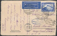 1928 Zeppelin észak-amerikai útja képeslap / Zeppelin North America flight postcard