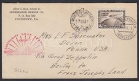 1931 Zeppelin északi-sarki útja levél 4RM Polarfahrt bérmentesítéssel / Zeppelin flight to North Pole cover franked with 4RM stamp
