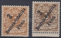 Deutsch-Ostafrika 1896 Mi 6b + 6d