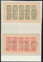 Oroszország Pleskau Mi 14B-15B vágott kisívpár / imperforate minisheets (Mi EUR 1000.-)