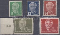 1964 Wilhelm Pieck sor Mi 322-326 (Mi EUR 120.-)