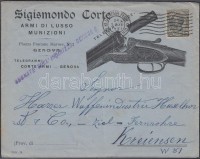 1921 Fegyver reklámmal előnyomott boríték / Weapon commercial cover