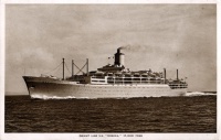 "Orsova" Orient Line S.S. óceánjáró a vizen.