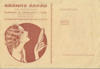Kránitz Árpád hölgyfodrász fodrászkatalógusa, reklámkiadványa, 1930-as évek.