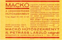 Mackó: A legmodernebb hűtőszekrény. 