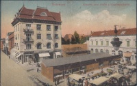 Debrecen. Simonffy utcai részlet a Vizgyógyintézettel.