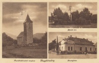 Nagybörzsöny. Árpádházkorabeli templom, Hősök tere, Községháza. 1945 utáni.