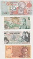 Vegyes: Kolumbia 1978. 5P + 1982. 20P + 2008. 1000P + Uruguay 1998. 5P T:I
Mixed: Colombia 1978. 5 Pesos + 1982. 20 Pesos + 2008. 1000 Pesos + Uruguay 1885. 5 Pesos C:UNC