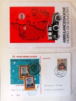 Ballonrepülés, repülés motívumgyűjtemény benne használt és használatlan bélyegek és legalább 100 ballonposta küldemény, 6 albumban / Balloon flight, thematic collection of used and unused stamps, and at least 100 balloon mail cards,