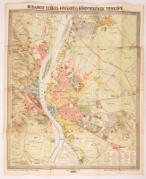 Budapest székes-főváros és környékének legújabb térképe 1896. Rajzolta Homolka József. Bp. 1896. Eggenberger.A hajtás mentén néhány szakadásokkal. 71x61cm