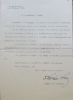 Kézirat. KOVÁCS Vince (1886-1974, püspök) géppel írt, aláírt levele Domán Imre számára, „Főtisztelendő Uram!” megszólítással.
