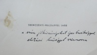 Kézirat. TRENCSÉNYI-WALDAPFEL Imre (1908-1970, klasszika filológus, irodalom-, vallástörténész) autográf sorai névjegyén.